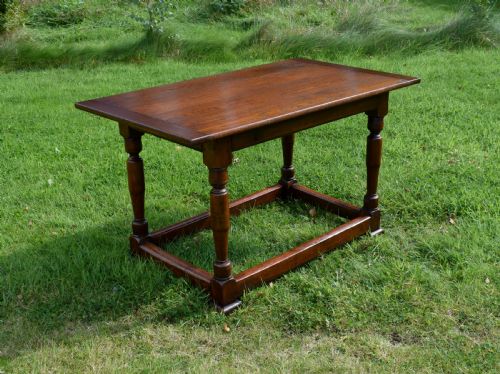 OAK REFECTORY DINING TABLE - ADDITIONAL PHOTO 1