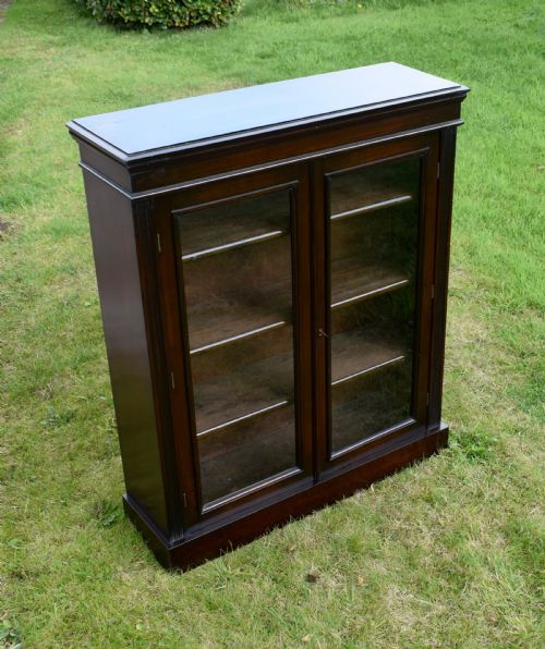 EDWARDIAN OAK GLAZED BOOKCASE - ADDITIONAL PHOTO 3
