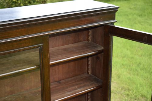 EDWARDIAN OAK GLAZED BOOKCASE - ADDITIONAL PHOTO 19