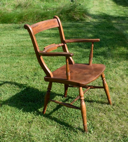 KITCHEN ELM BEECH ARMCHAIR - ADDITIONAL PHOTO 2
