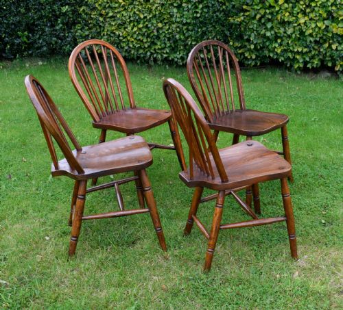 SET OF 4 WINDSOR KITCHEN DINING CHAIRS - ADDITIONAL PHOTO 3