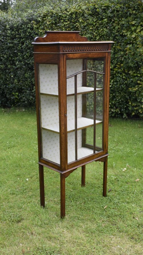 early 20th century oak display cabinet - CATEGORY: ANTIQUE CABINETS - DATED 1900