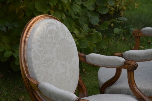 PAIR OF FRENCH FULLY UPHOLSTERED OPEN ARMCHAIRS - ADDITIONAL PHOTO 12