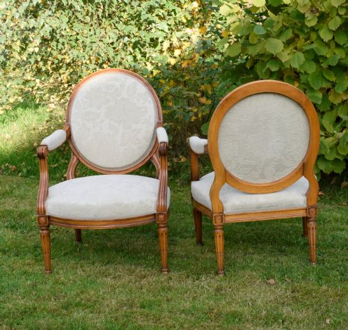 PAIR OF FRENCH FULLY UPHOLSTERED OPEN ARMCHAIRS - ADDITIONAL PHOTO 20