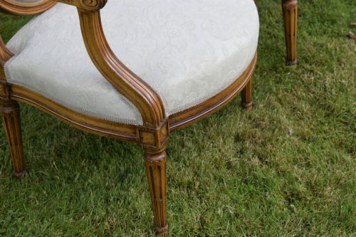 PAIR OF FRENCH FULLY UPHOLSTERED OPEN ARMCHAIRS - ADDITIONAL PHOTO 22