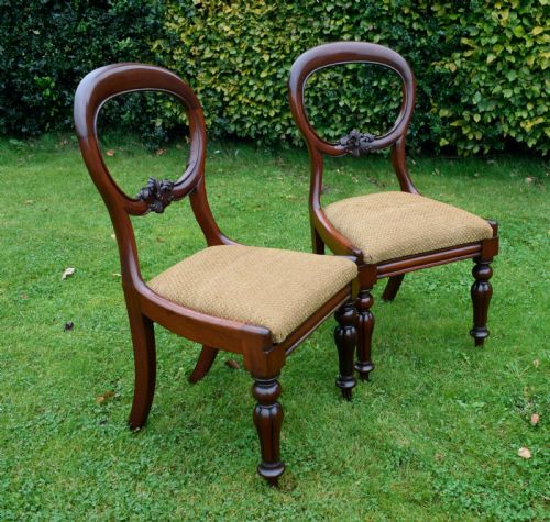 PAIR OF QUALITY MAHOGANY VICTORIAN CHAIRS - ADDITIONAL PHOTO 1