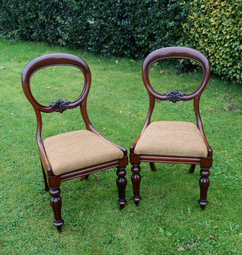 PAIR OF QUALITY MAHOGANY VICTORIAN CHAIRS - ADDITIONAL PHOTO 2