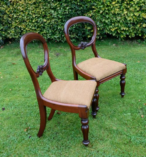 PAIR OF QUALITY MAHOGANY VICTORIAN CHAIRS - ADDITIONAL PHOTO 3