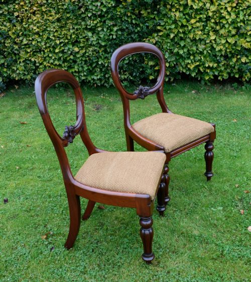 PAIR OF QUALITY MAHOGANY VICTORIAN CHAIRS - ADDITIONAL PHOTO 5