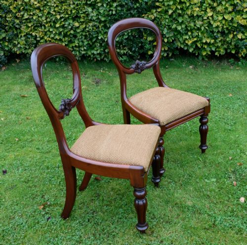 PAIR OF QUALITY MAHOGANY VICTORIAN CHAIRS - ADDITIONAL PHOTO 6