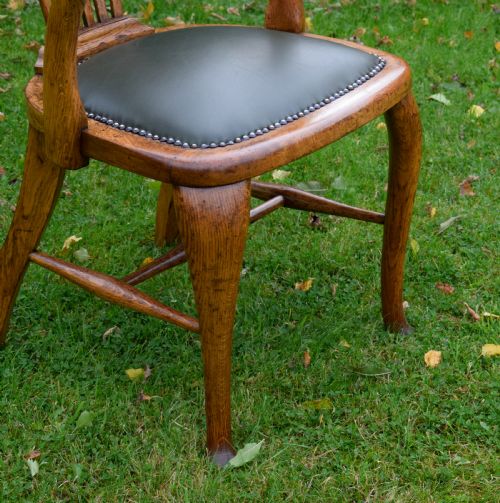 VICTORIAN OAK DESK CHAIR OFFICE CHAIR - ADDITIONAL PHOTO 10
