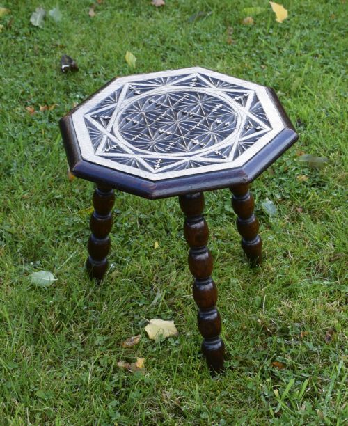 OCTAGONAL BOBBIN TURNED TABLE - ADDITIONAL PHOTO 2