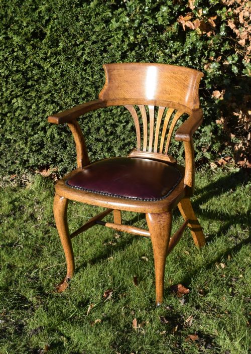 VICTORIAN OAK DESKOFFICE CHAIR - ADDITIONAL PHOTO 3