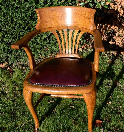 VICTORIAN OAK DESKOFFICE CHAIR - ADDITIONAL PHOTO 7