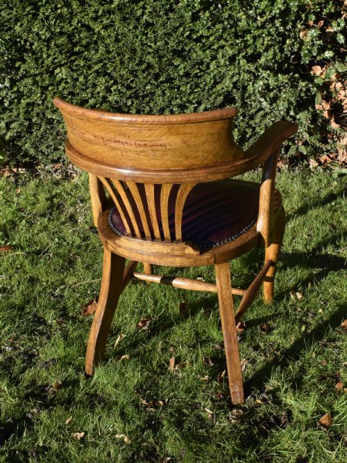 VICTORIAN OAK DESKOFFICE CHAIR - ADDITIONAL PHOTO 9