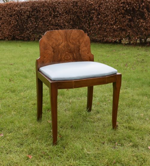 ART DECO WALNUT STOOL - ADDITIONAL PHOTO 1