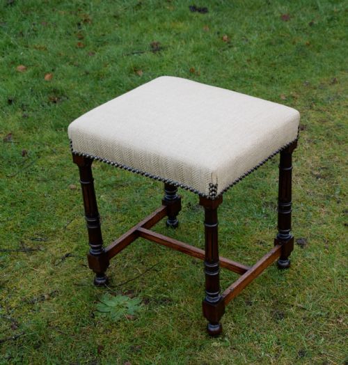 FRENCH UPHOLSTERED STOOL - ADDITIONAL PHOTO 12