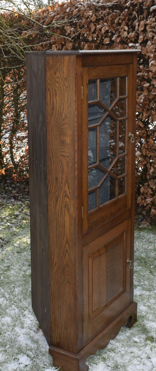 EARLY 20TH CENTURY OAK CORNER CUPBOARD - ADDITIONAL PHOTO 5