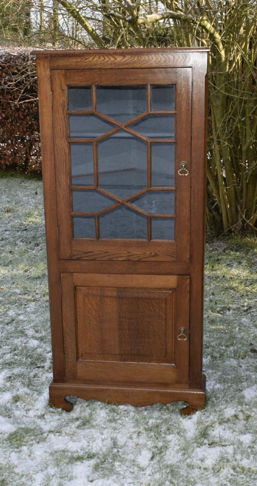 EARLY 20TH CENTURY OAK CORNER CUPBOARD - ADDITIONAL PHOTO 21