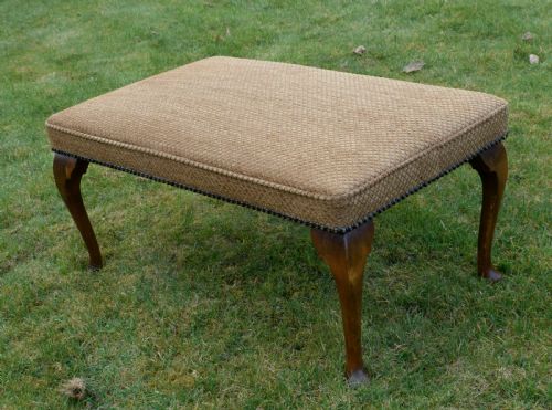 EARLY 20TH CENTURY UPHOLSTERED CENTER STOOL - ADDITIONAL PHOTO 14