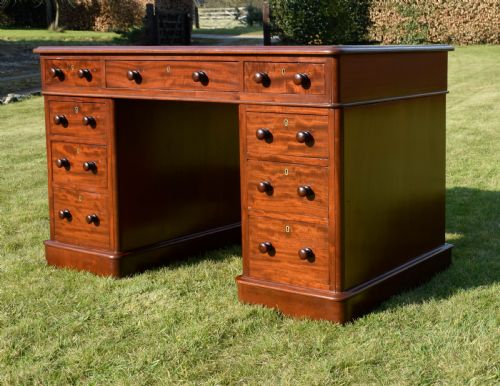 VICTORIAN PEDESTAL DESK - ADDITIONAL PHOTO 5