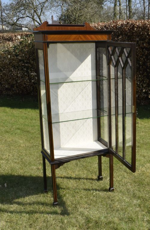 EDWARDIAN INLAID DISPLAY CABINET - ADDITIONAL PHOTO 4