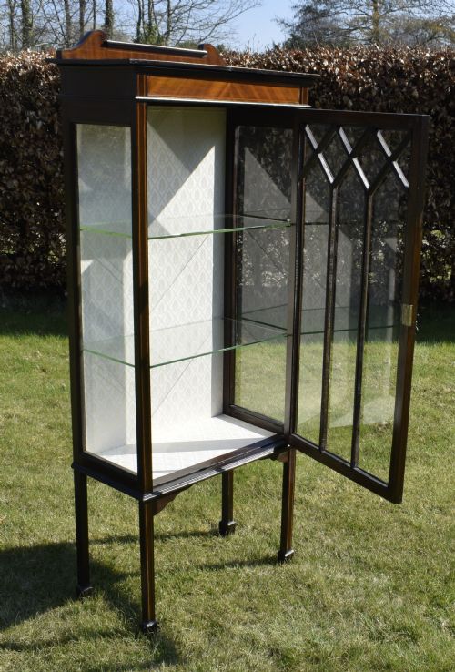 EDWARDIAN INLAID DISPLAY CABINET - ADDITIONAL PHOTO 5