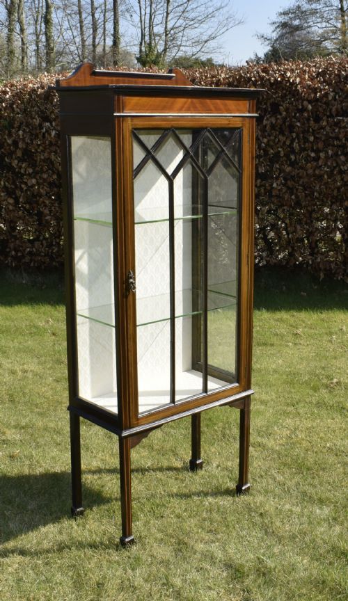 EDWARDIAN INLAID DISPLAY CABINET - ADDITIONAL PHOTO 8