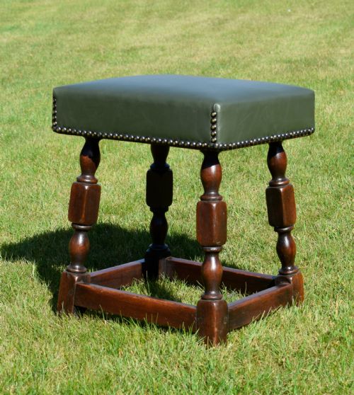 19TH CENTURY OAK JOINT STOOL - ADDITIONAL PHOTO 2