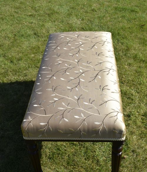 LARGE UPHOLSTERED CENTRE STOOL DUET STOOL - ADDITIONAL PHOTO 18