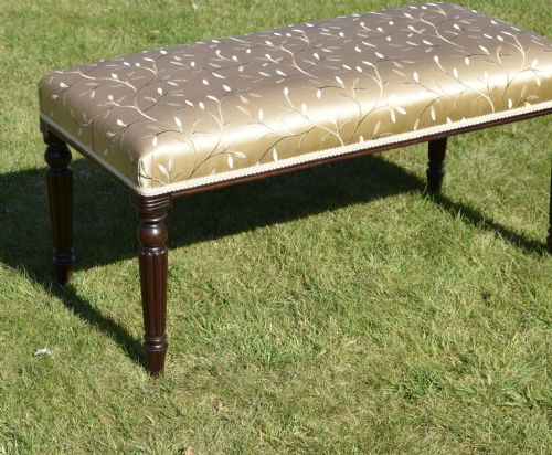 LARGE UPHOLSTERED CENTRE STOOL DUET STOOL - ADDITIONAL PHOTO 19