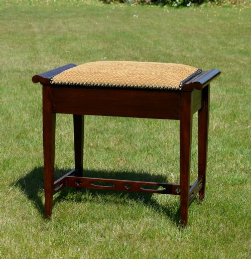 ARTS CRAFTS PIANO STOOL MUSIC STOOL - ADDITIONAL PHOTO 4