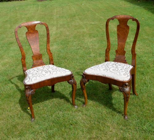PAIR OF QUALITY WALNUT CHAIRS - ADDITIONAL PHOTO 3