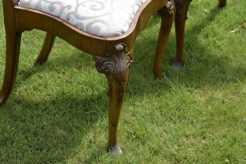 PAIR OF QUALITY WALNUT CHAIRS - ADDITIONAL PHOTO 5