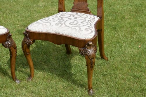 PAIR OF QUALITY WALNUT CHAIRS - ADDITIONAL PHOTO 7