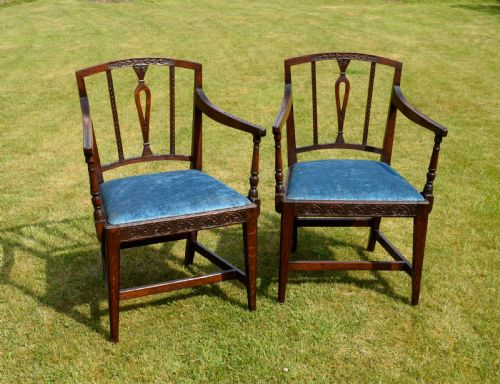PAIR OF GEORGIAN OAK ARMCHAIRS - ADDITIONAL PHOTO 3