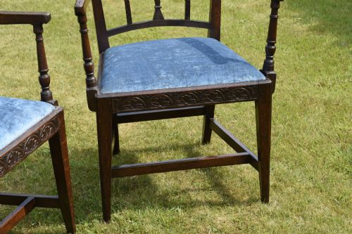 PAIR OF GEORGIAN OAK ARMCHAIRS - ADDITIONAL PHOTO 10