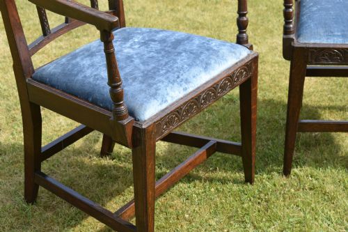 PAIR OF GEORGIAN OAK ARMCHAIRS - ADDITIONAL PHOTO 11