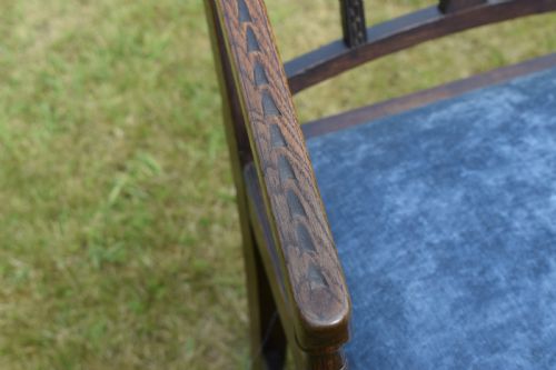 PAIR OF GEORGIAN OAK ARMCHAIRS - ADDITIONAL PHOTO 12