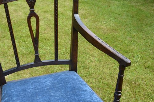PAIR OF GEORGIAN OAK ARMCHAIRS - ADDITIONAL PHOTO 15