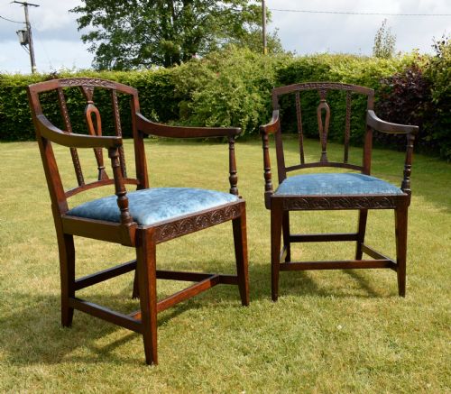 PAIR OF GEORGIAN OAK ARMCHAIRS - ADDITIONAL PHOTO 17