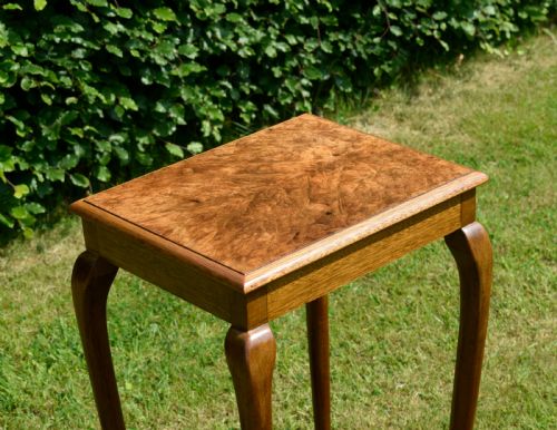 EARLY 20TH CENTURY BURR WALNUT LAMP TABLE - ADDITIONAL PHOTO 2