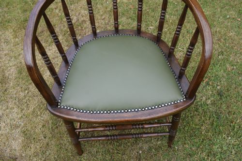 EARLY 20TH CENTURY OAK DESK CHAIR CAPTAIN'S CHAIR - ADDITIONAL PHOTO 7