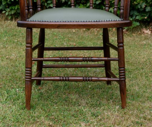EARLY 20TH CENTURY OAK DESK CHAIR CAPTAIN'S CHAIR - ADDITIONAL PHOTO 16