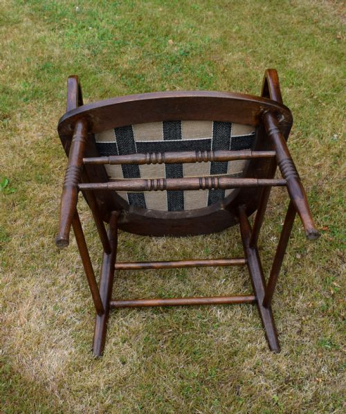 EARLY 20TH CENTURY OAK DESK CHAIR CAPTAIN'S CHAIR - ADDITIONAL PHOTO 17