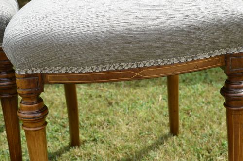SET OF 6 VICTORIAN WALNUT INLAID DINING CHAIRS - ADDITIONAL PHOTO 11