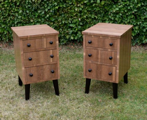PAIR OF ART DECO WALNUT CHESTS BEDSIDE'S - ADDITIONAL PHOTO 13