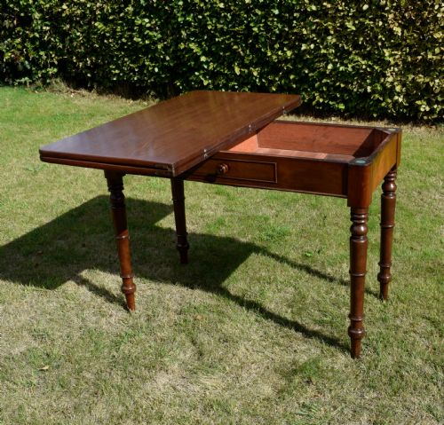 WILLIAM IV MAHOGANY CONSOLE GAMES TABLE - ADDITIONAL PHOTO 5