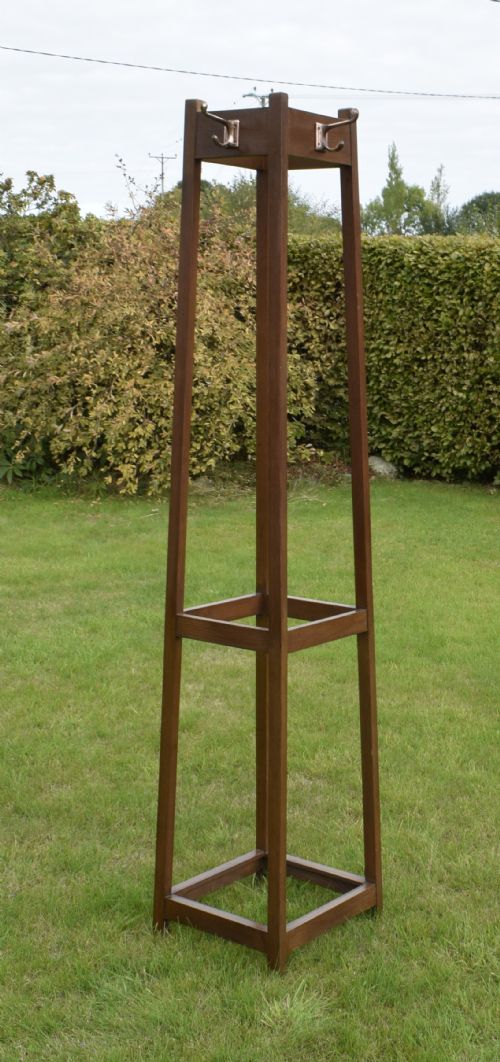 early 20th century oak arts craft hall stand - CATEGORY: ANTIQUE FURNITURE - DATED 1920