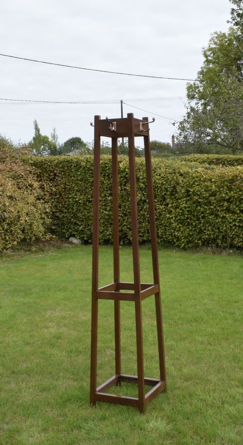 EARLY 20TH CENTURY OAK ARTS CRAFT HALL STAND - ADDITIONAL PHOTO 7